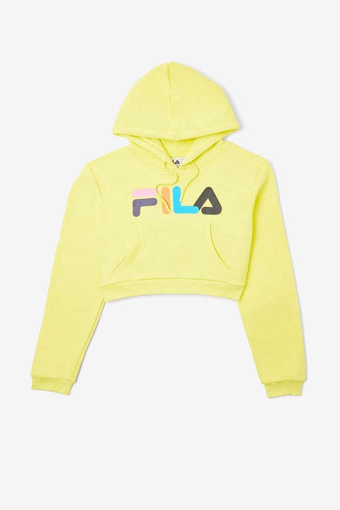 Fila Hoodie Womens Yellow - Jill Cropped - Philippines 8302471-XP